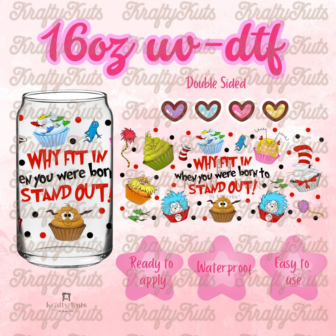 #195 UV-DTF 16oz Glass Wrap - Double Sided