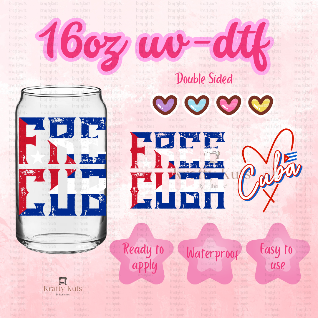 #067 UV-DTF 16oz Glass Wrap - Double Sided