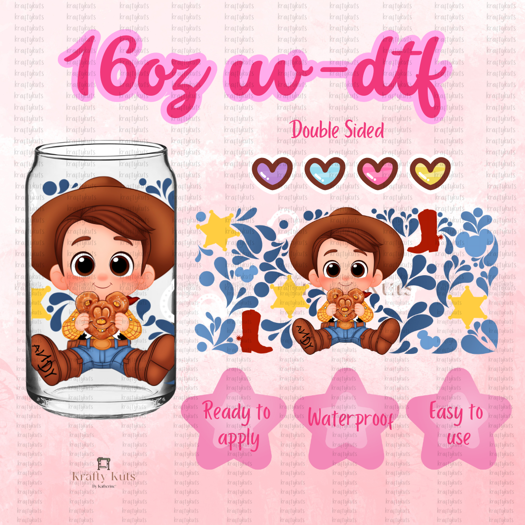 #258 UV-DTF 16oz Glass Wrap - Double Sided