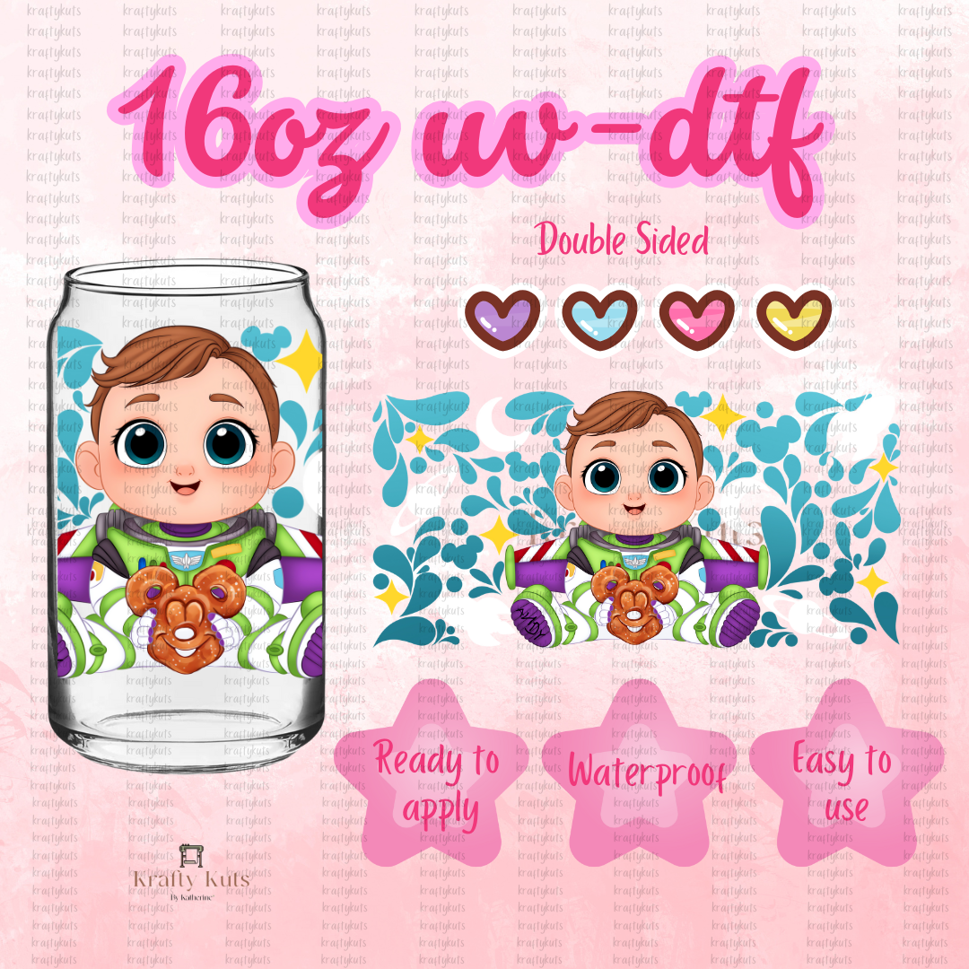#257 UV-DTF 16oz Glass Wrap - Double Sided