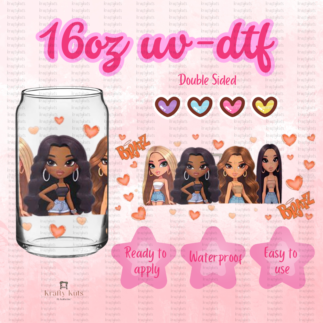 #256 UV-DTF 16oz Glass Wrap - Double Sided