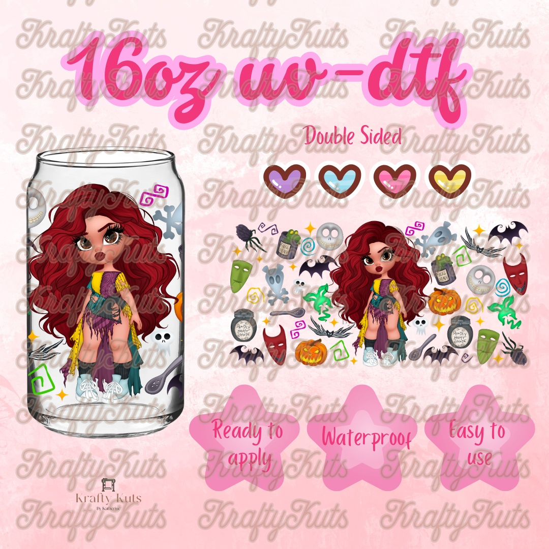 #434 UV-DTF 16oz Glass Can Wrap - Double Sided