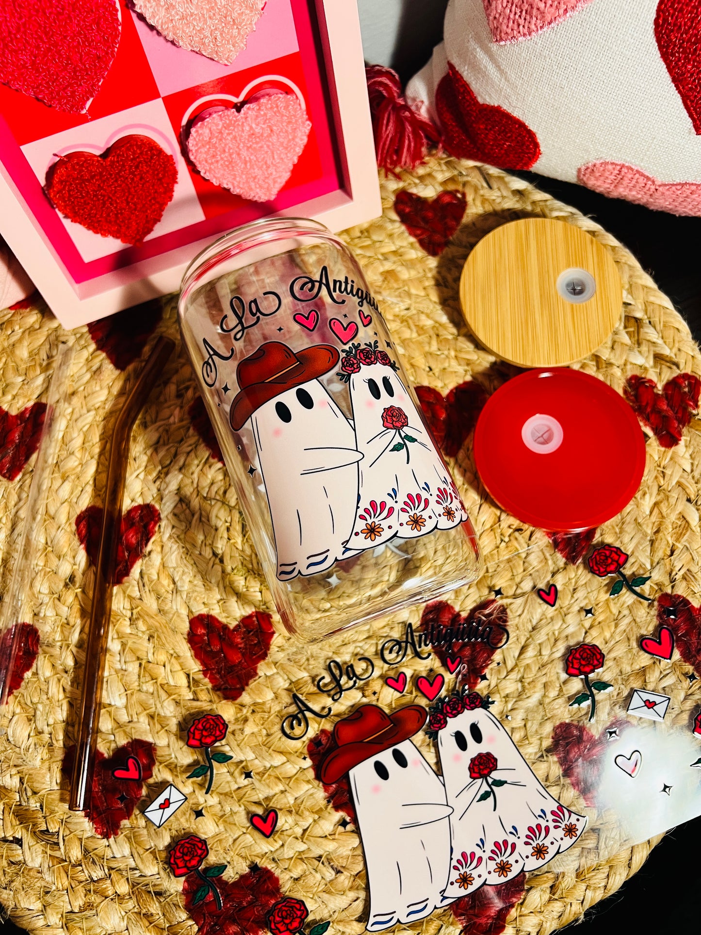 A la antiguita ♥ Glass Can 16 oz