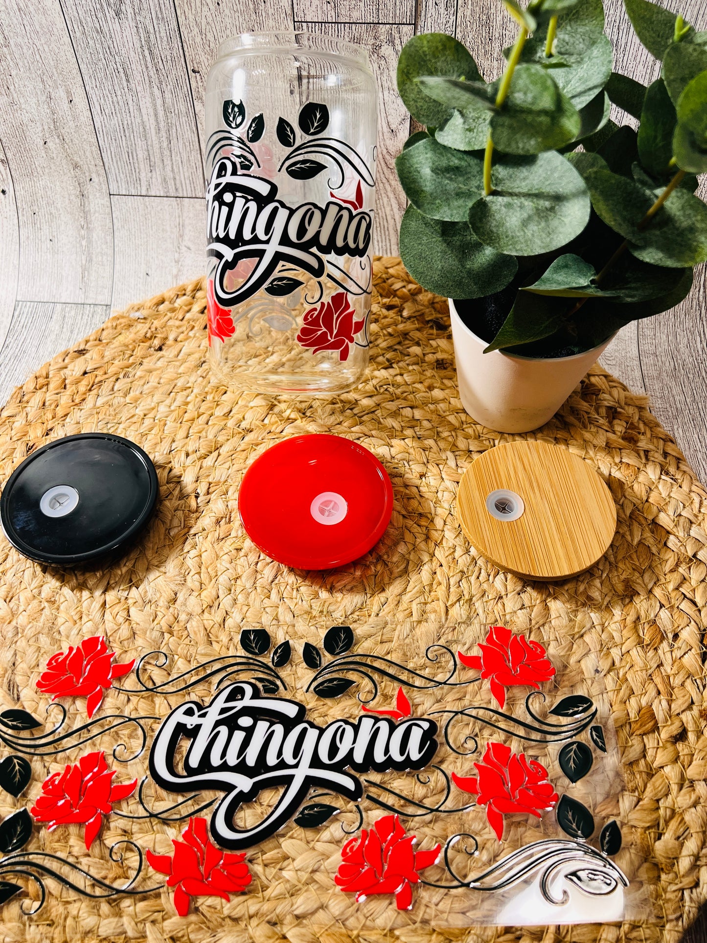 Chingona Glass Can 16 oz