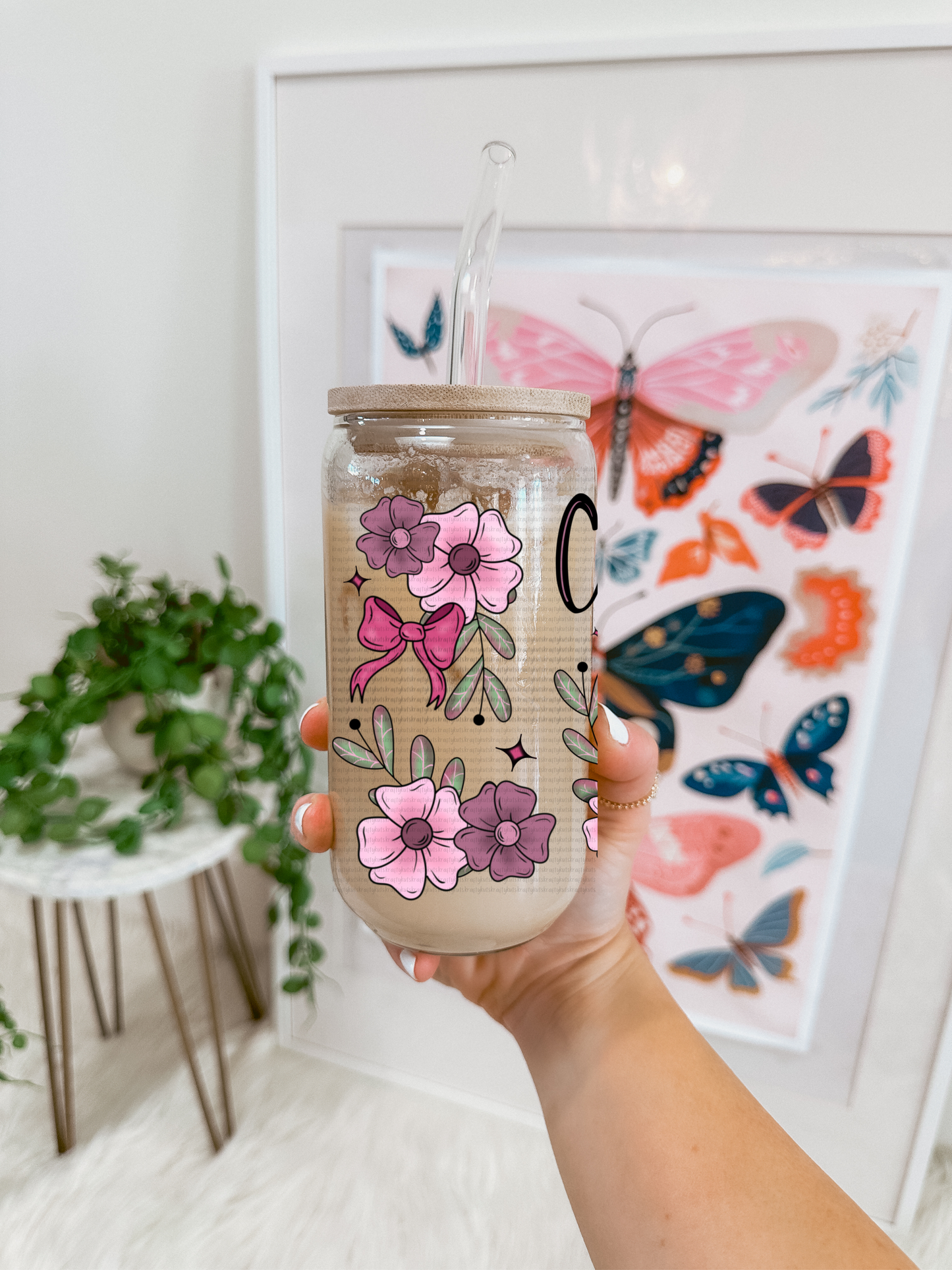 Cafeinette ♥ Glass Can 16 oz
