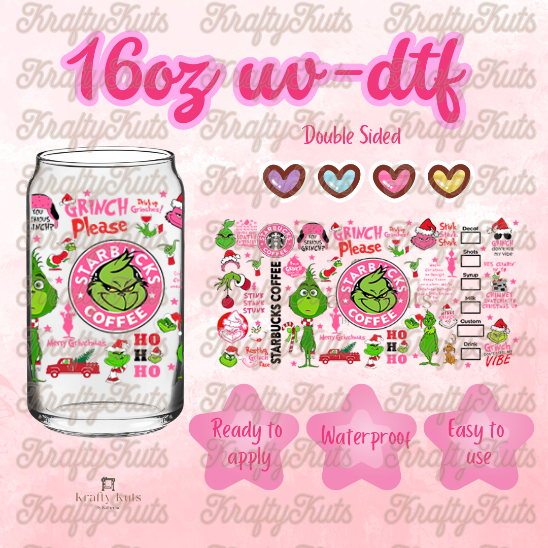 #494 UV-DTF 16oz Glass Wrap - Double Sided