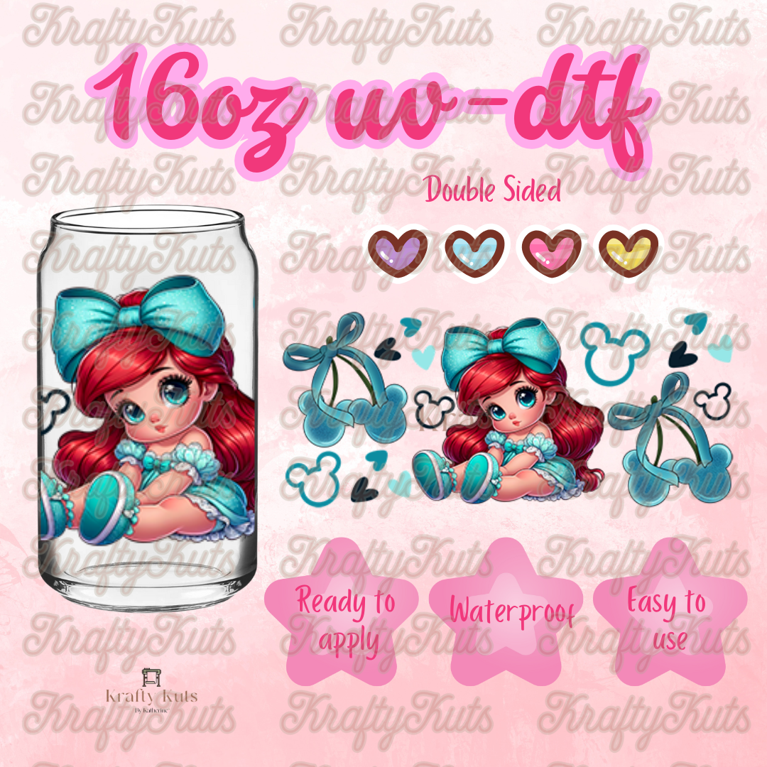 #249 UV-DTF 16oz Glass Wrap - Double Sided