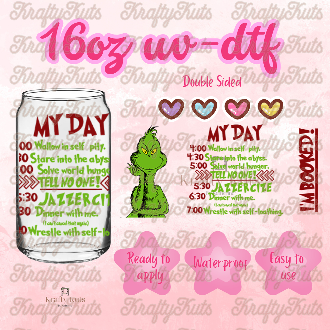 #491 UV-DTF 16oz Glass Wrap - Double Sided
