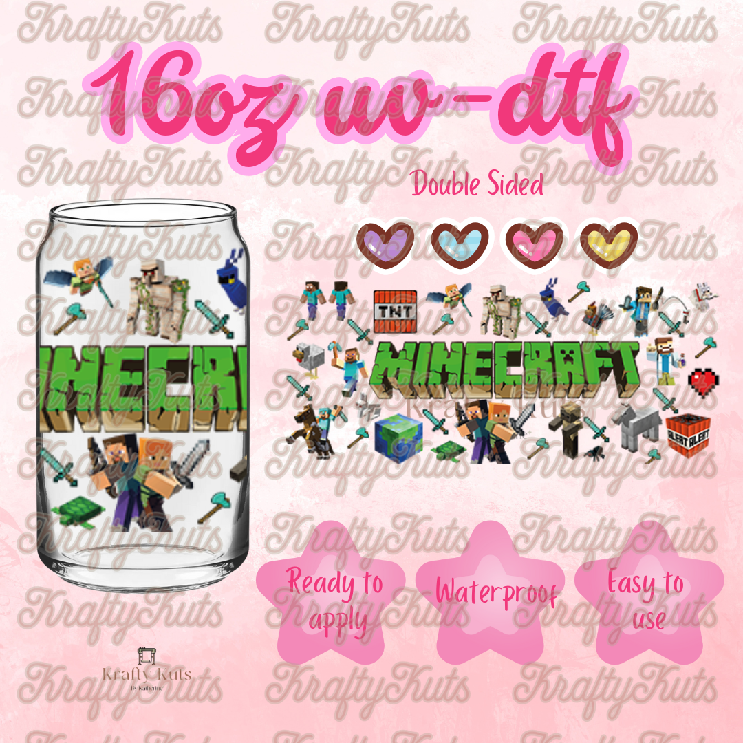 #321 UV-DTF 16oz Glass Wrap - Double Sided