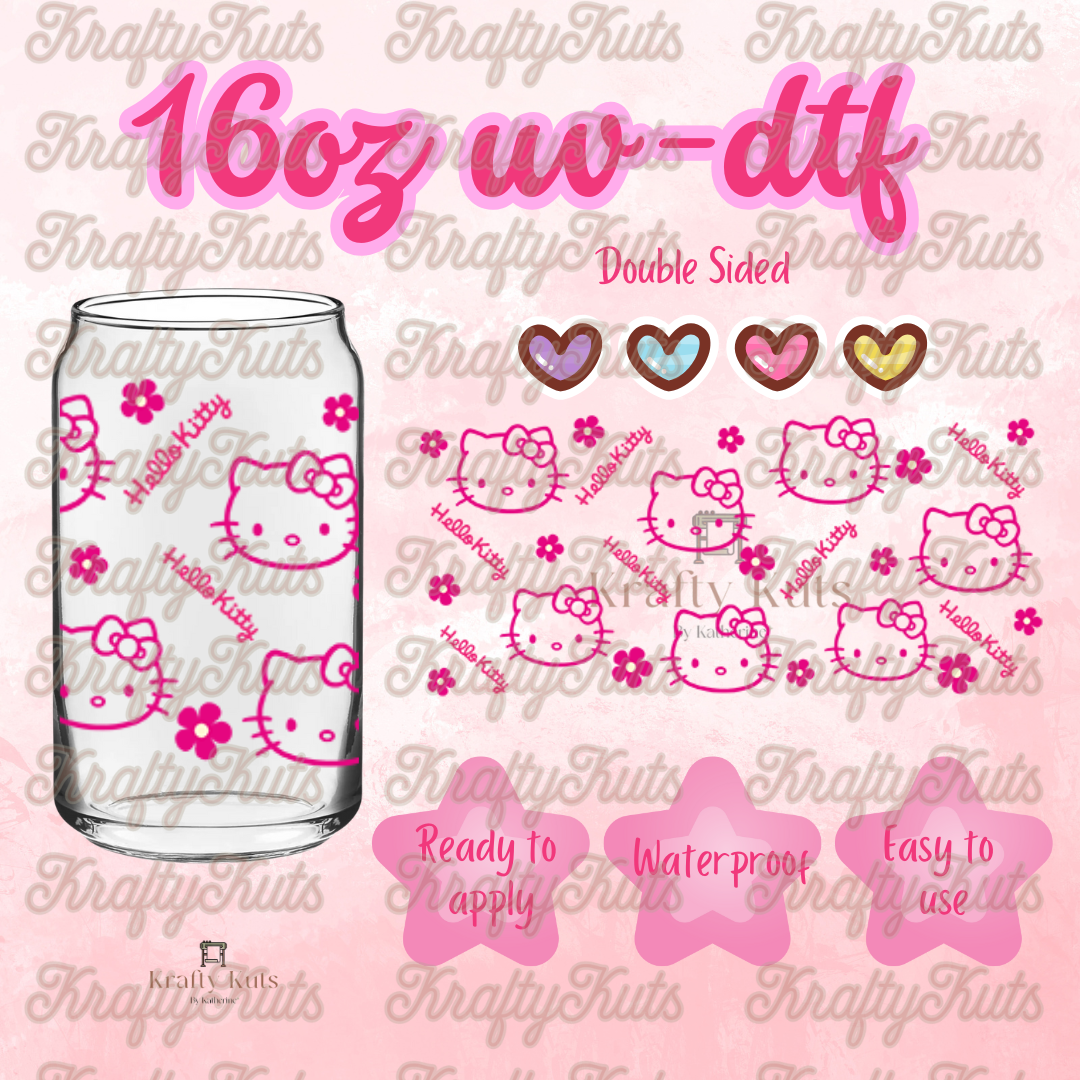 #322 UV-DTF 16oz Glass Wrap - Double Sided