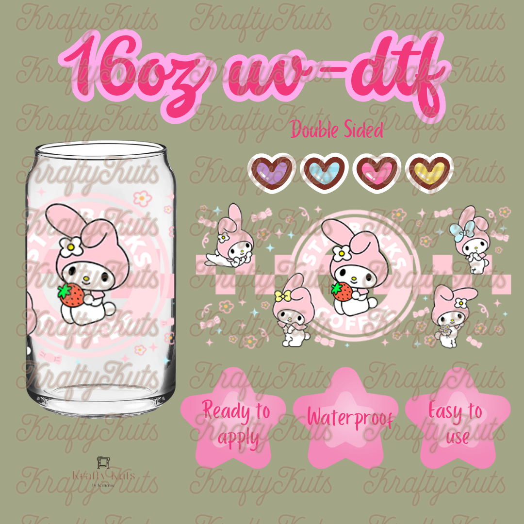 #350 UV-DTF 16oz Glass Wrap - Double Sided