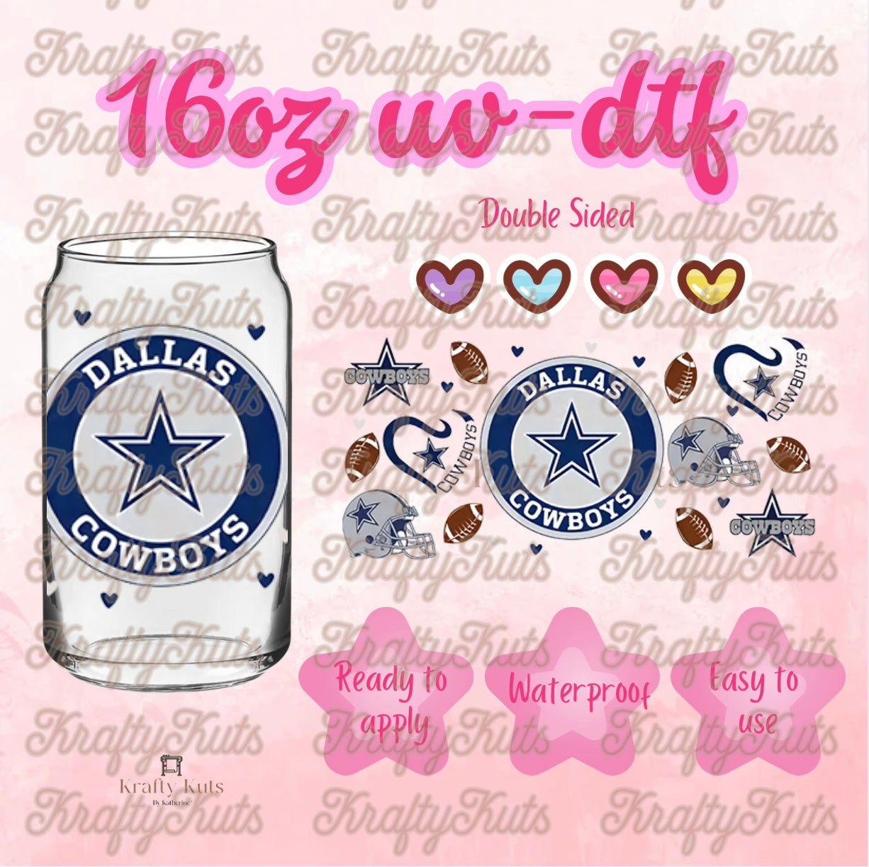 #368 UV-DTF 16oz Glass Wrap - Double Sided