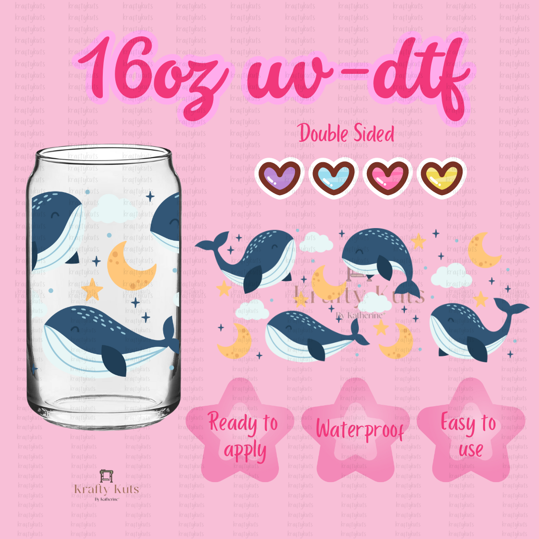 #538 UV-DTF 16oz Glass Can Wrap - Double Sided