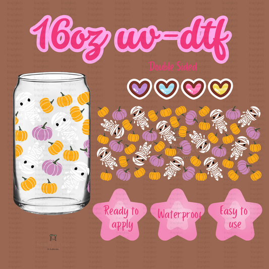 #418 UV-DTF 16oz Glass Can Wrap - Double Sided