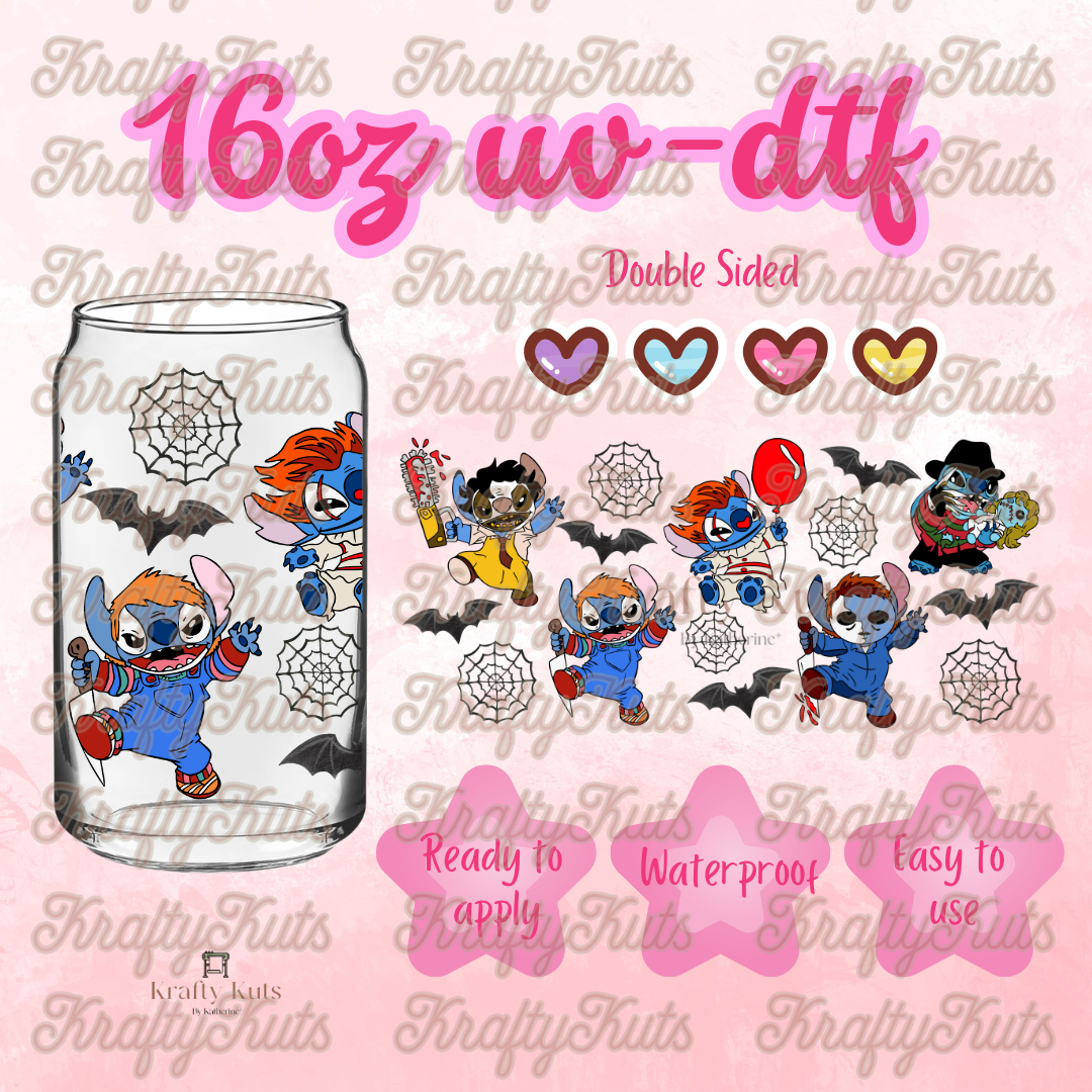 A6 UV-DTF 16oz Glass Can Wrap - Double Sided