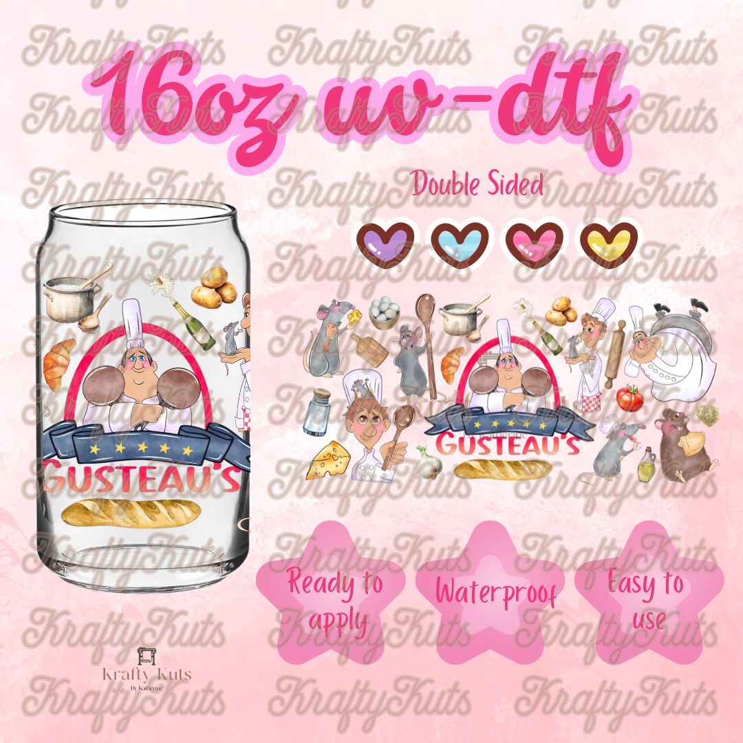 #424 UV-DTF 16oz Glass Can Wrap - Double Sided