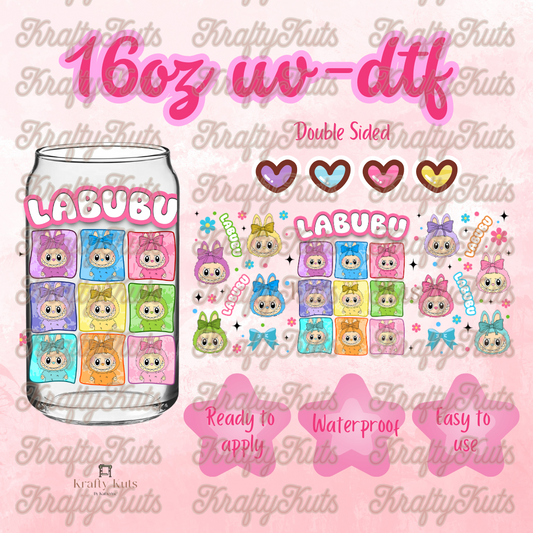 #428 UV-DTF 16oz Glass Can Wrap - Double Sided