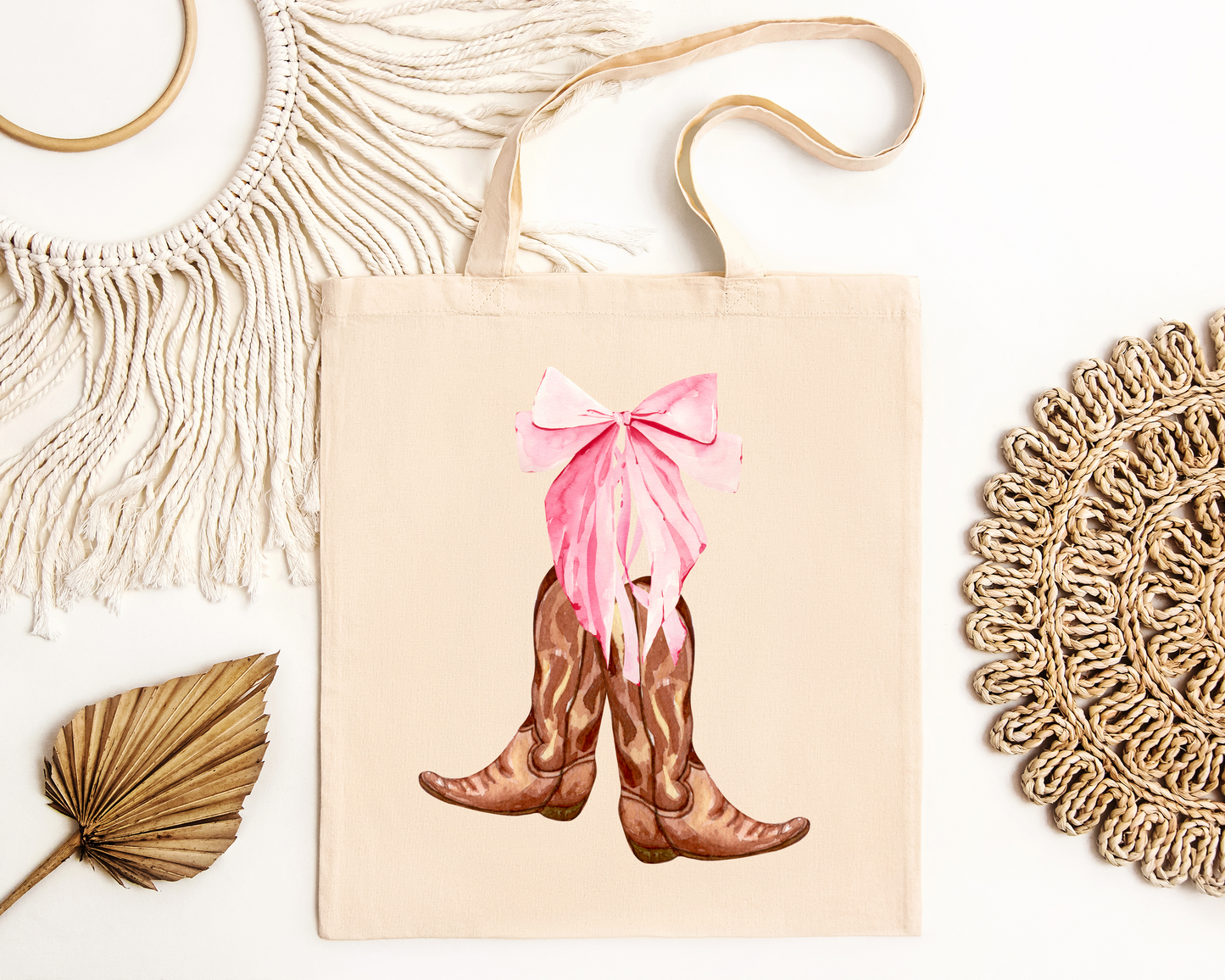 Coquette Boots Tote Bags