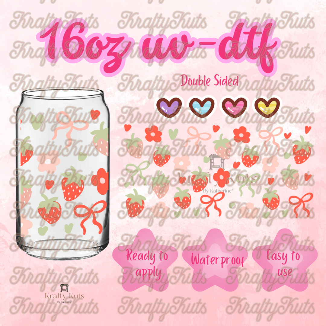 #422 UV-DTF 16oz Glass Can Wrap - Double Sided
