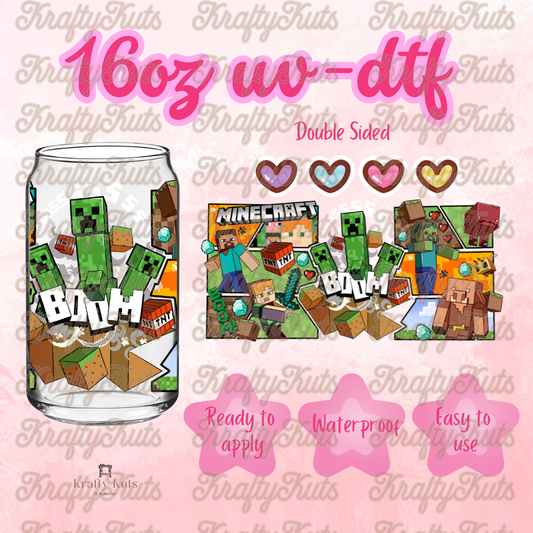 #549 UV-DTF 16oz Glass Wrap - Double sided