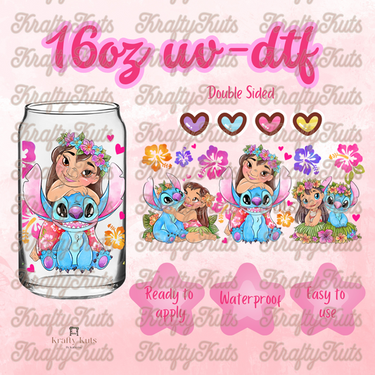 #430 UV-DTF 16oz Glass Can Wrap - Double Sided