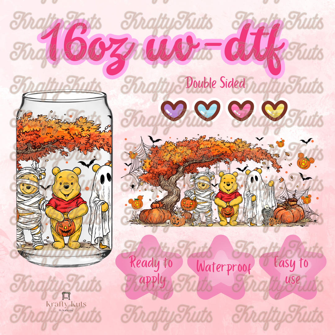 #444 UV-DTF 16oz Glass Can Wrap - Double Sided