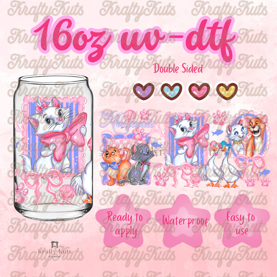 #601 UV-DTF 16oz Glass Wrap - Double sided