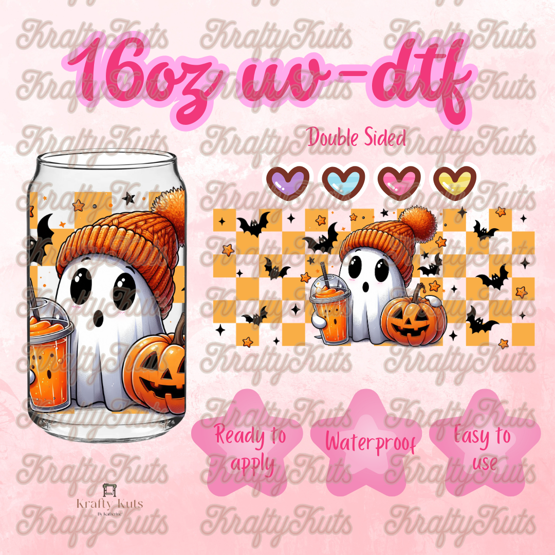 #445 UV-DTF 16oz Glass Can Wrap - Double Sided