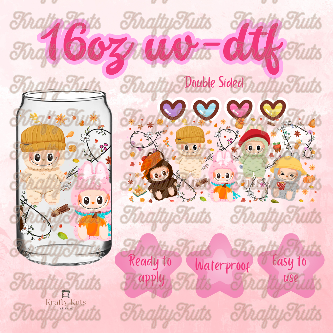 #446 UV-DTF 16oz Glass Can Wrap - Double Sided