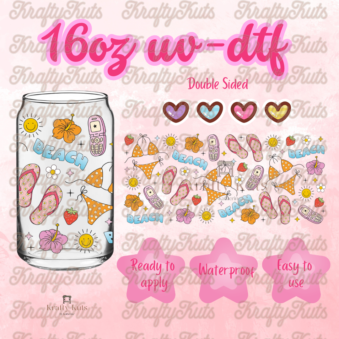 #620 UV-DTF 16oz Glass Wrap - Double sided