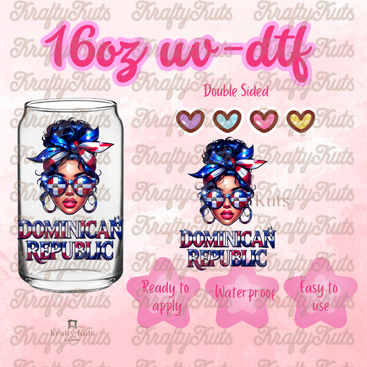 #627 UV-DTF 16oz Glass Wrap - Double sided