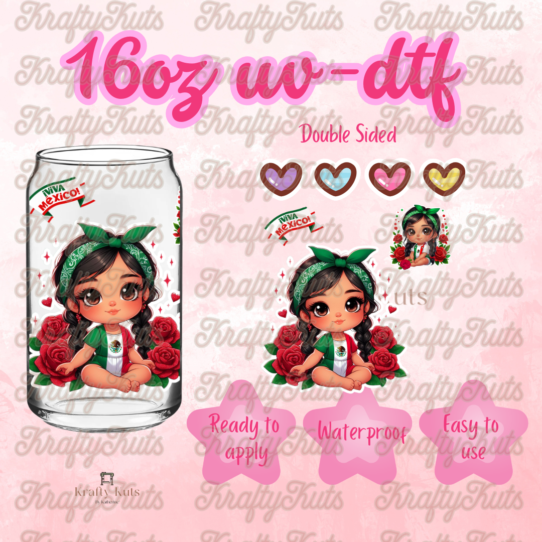 #628 UV-DTF 16oz Glass Wrap - Double sided
