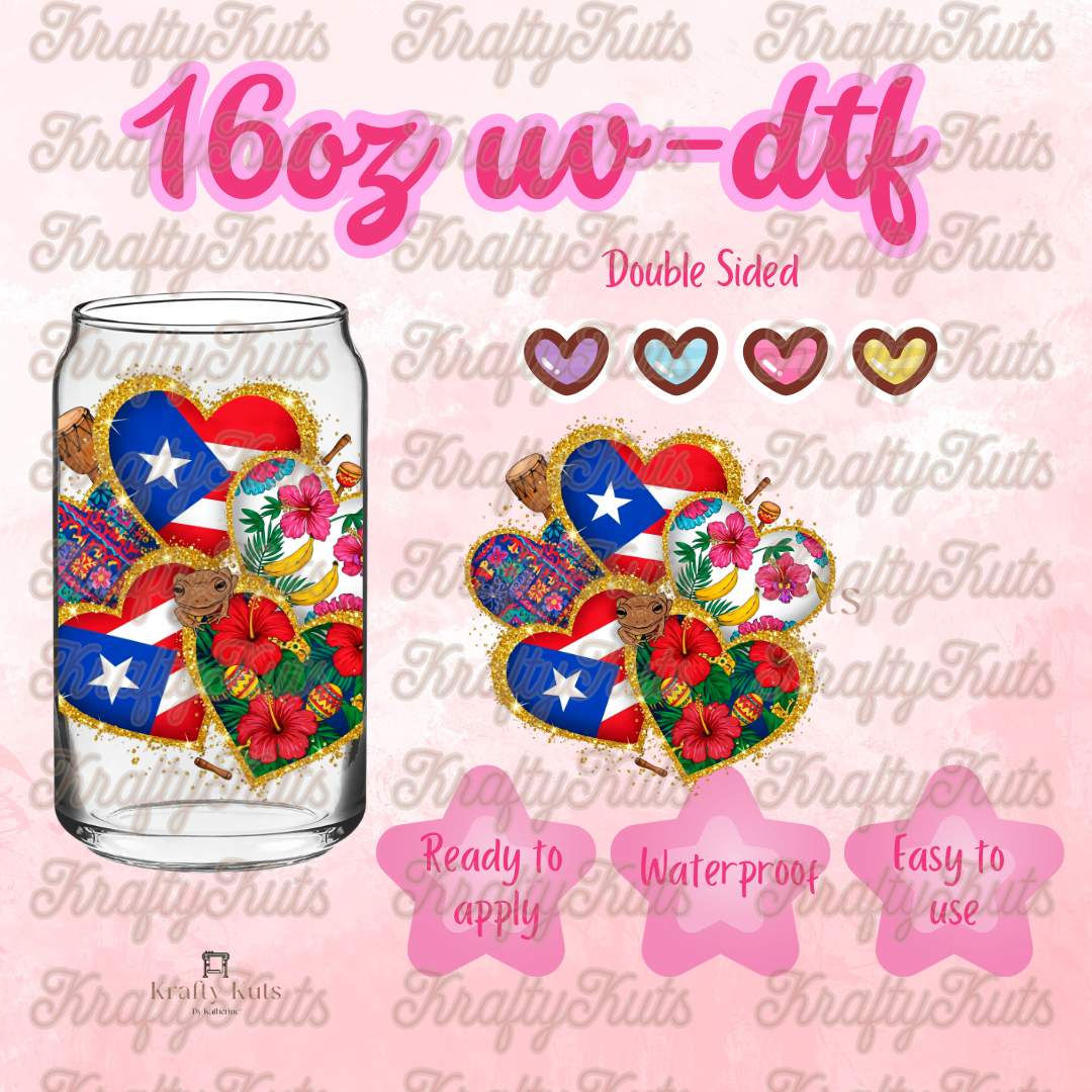 #636 UV-DTF 16oz Glass Wrap - Double sided