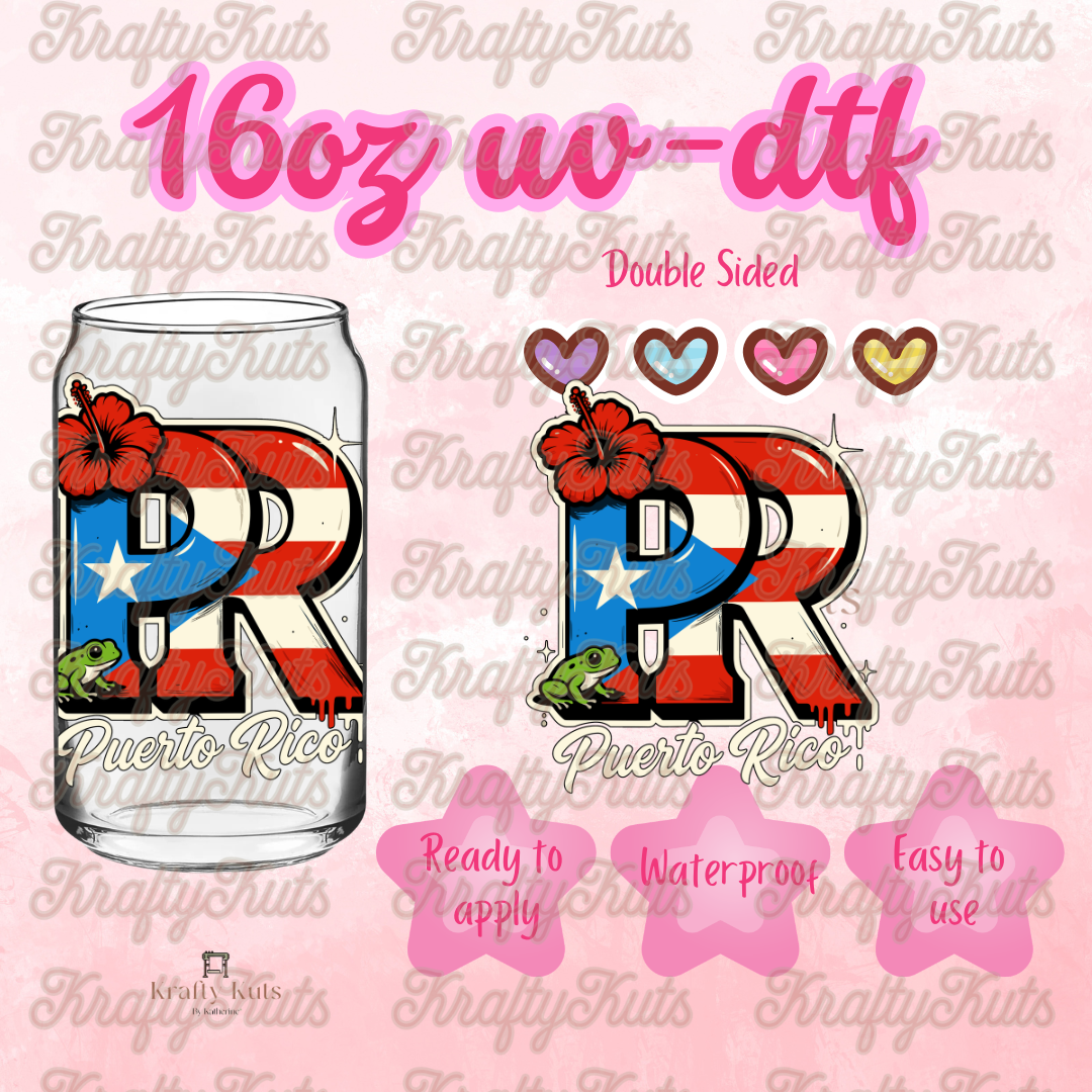 #637 UV-DTF 16oz Glass Wrap - Double sided