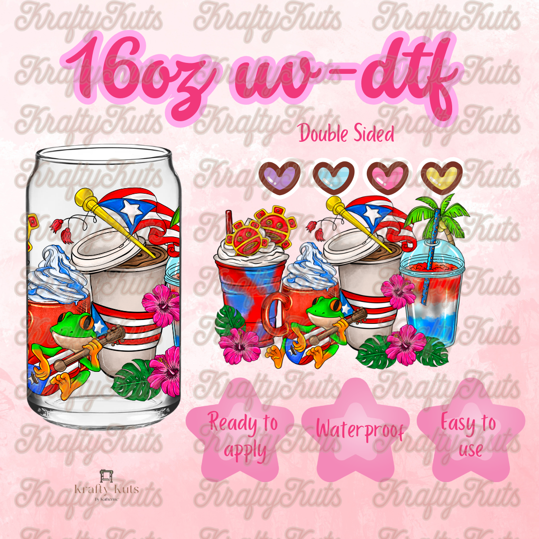 #638 UV-DTF 16oz Glass Wrap - Double sided