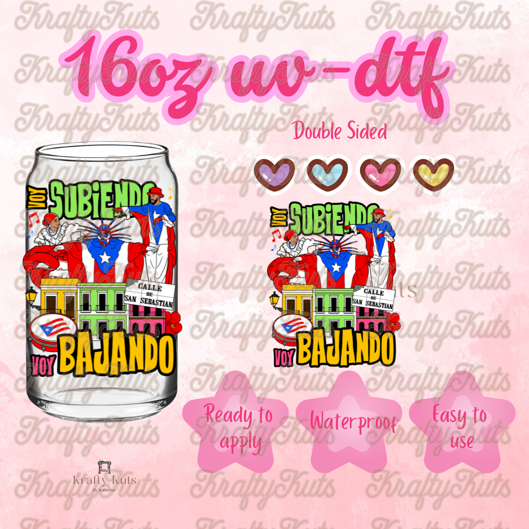 #640 UV-DTF 16oz Glass Wrap - Double sided