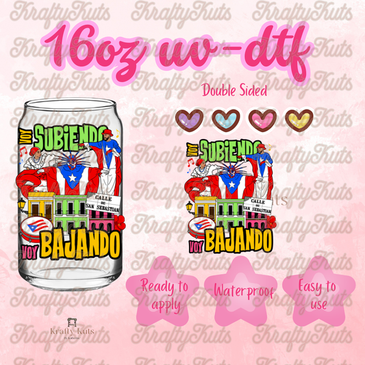 #640 UV-DTF 16oz Glass Wrap - Double sided