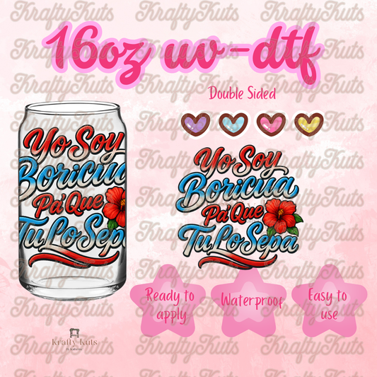 #642 UV-DTF 16oz Glass Wrap - Double sided