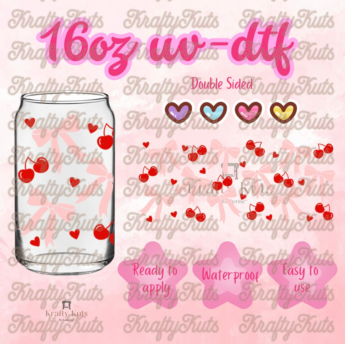 #373 UV-DTF 16oz Glass Wrap - Double Sided