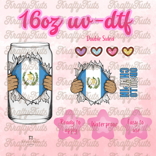 #649 UV-DTF 16oz Glass Wrap - Double sided