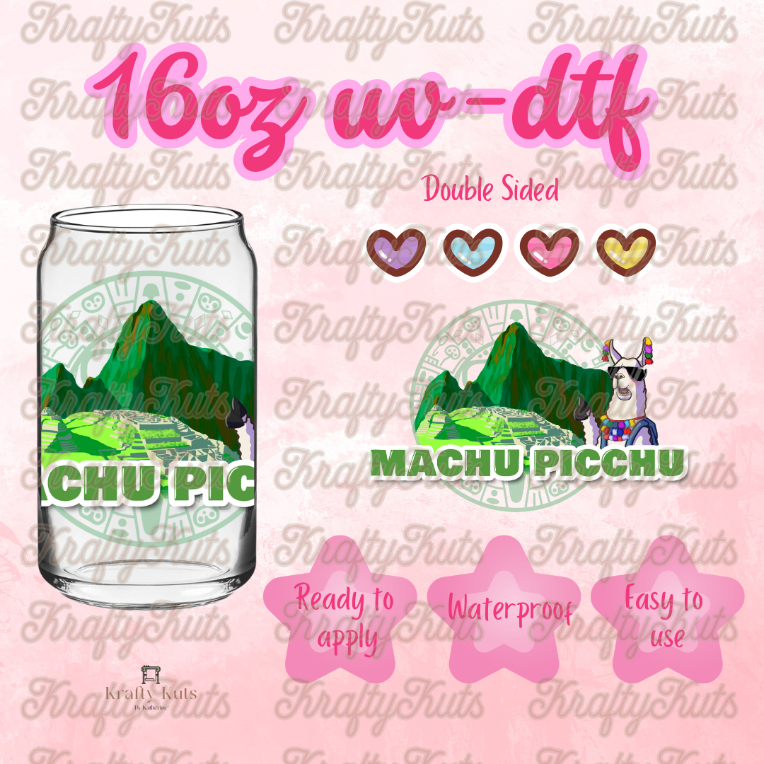 #664 UV-DTF 16oz Glass Wrap - Double sided