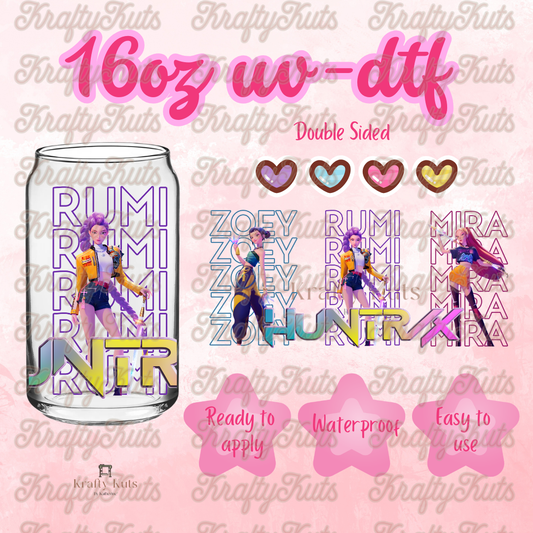 #662 UV-DTF 16oz Glass Wrap - Double sided