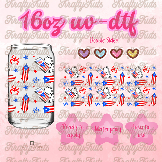 #671 UV-DTF 16oz Glass Wrap - Double sided