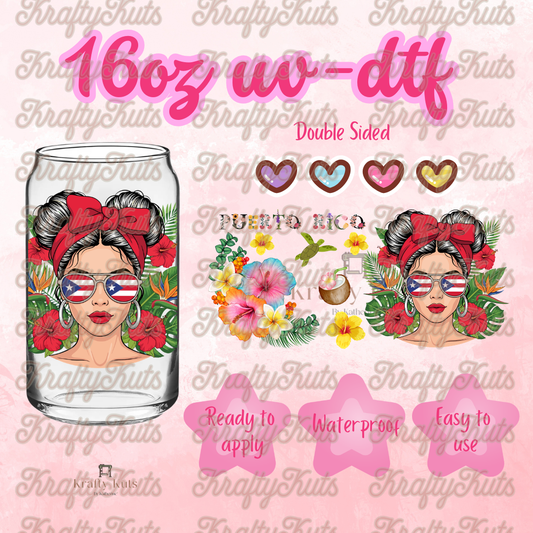 #672 UV-DTF 16oz Glass Wrap - Double sided