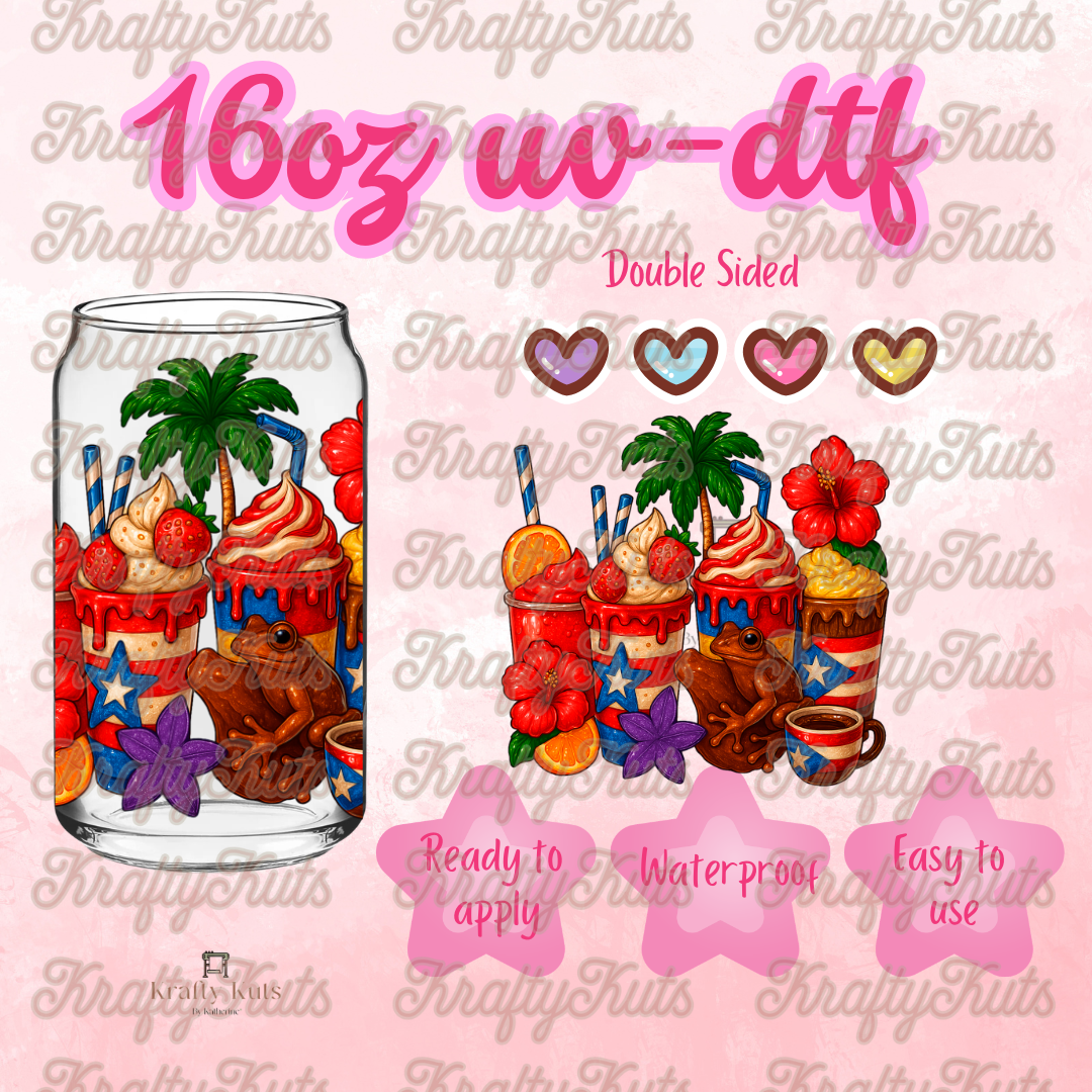 #673 UV-DTF 16oz Glass Wrap - Double sided