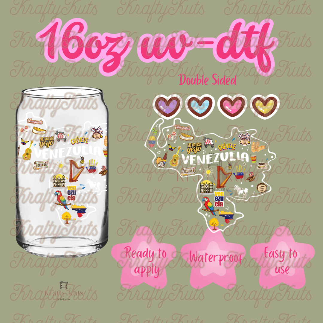 #684 UV-DTF 16oz Glass Wrap - Double sided