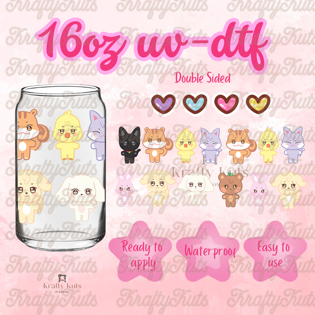 #693 UV-DTF 16oz Glass Wrap - Double sided