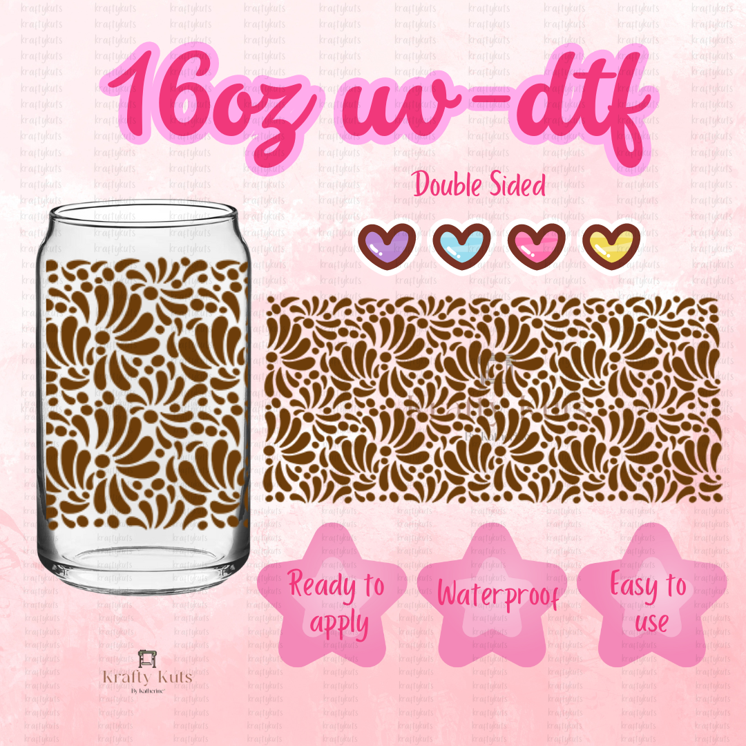#548 UV-DTF 16oz Glass Can Wrap - Double Sided