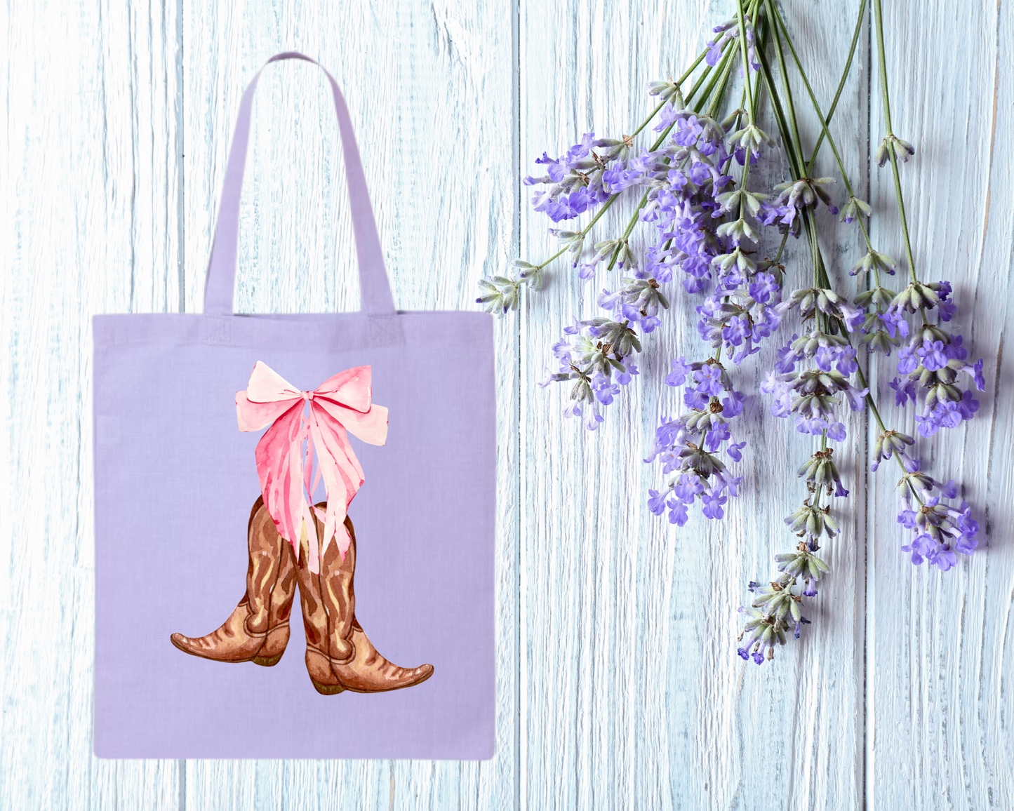 Coquette Boots Tote Bags