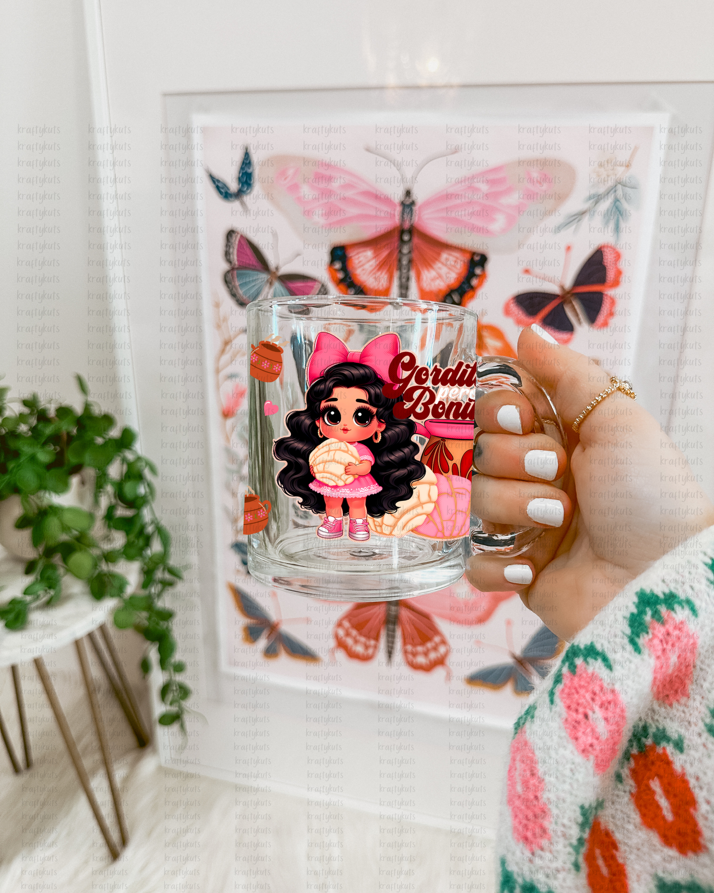 Gordita pero Bonita 💕✨ Glass Mug 17oz